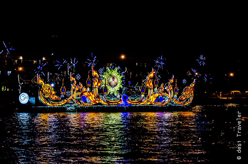Decorated Barge Loi Krathong Thailand 