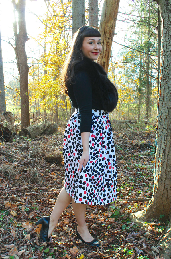 polka dot vintage dress