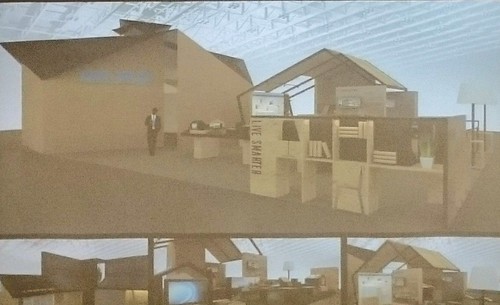 台達綠建築展在COP21會場的投影示意圖。翻攝自台達基金會簡報。