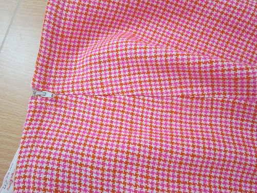 Checked wool skirt