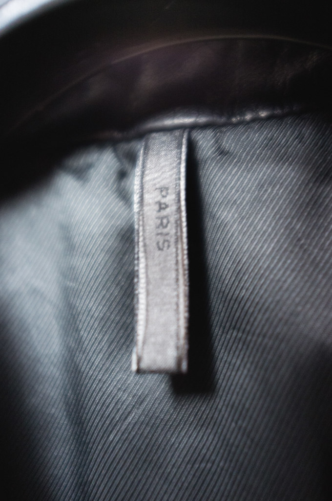 AW06 DIOR HOMME Proto 'Cross Pocket' Black Leather Jacket Sz.42/44/46 ...