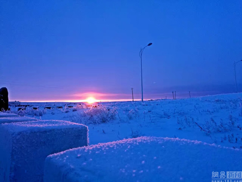 Hulunbeier, Inner Mongolia after the snow snow beautiful