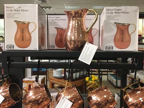 copper pitcher,  Dillard's