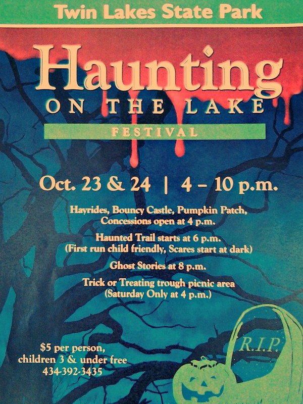 Haunting on the Lake schedule at Twin Lakes State Park