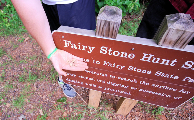 Hunt for fairy stone crosses year round at Fairy Stone State Park in Virginia