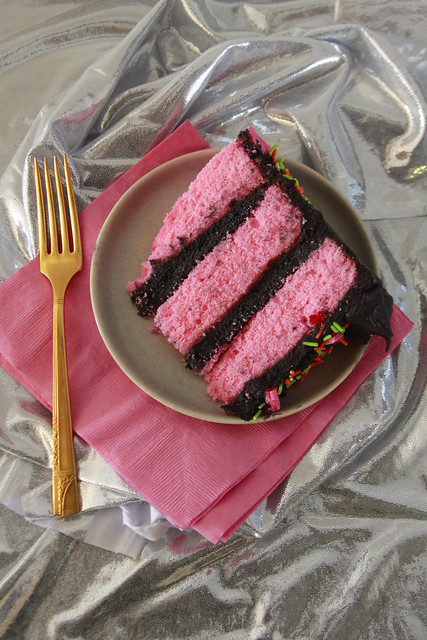 Cherry Black Sesame Cake