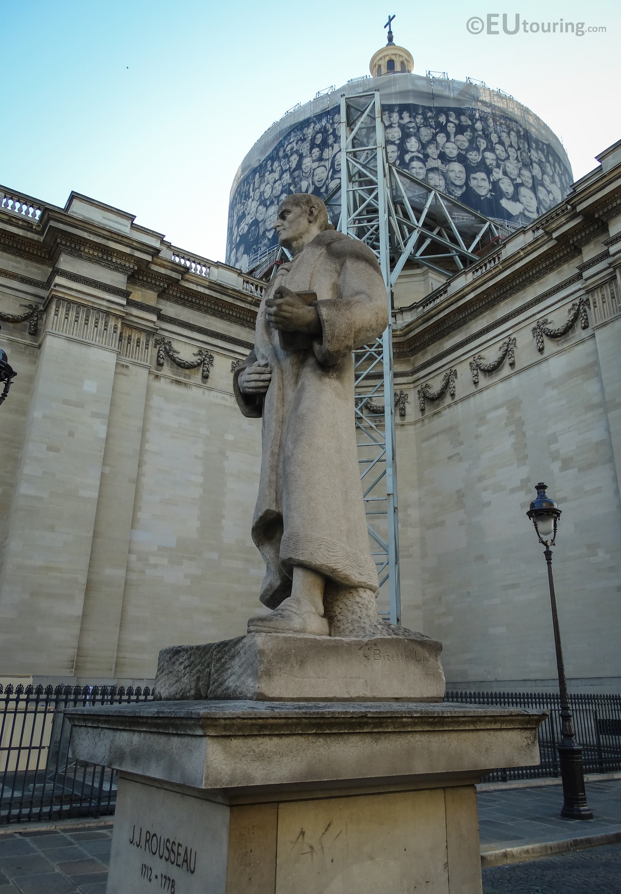 Statue of Rousseau beside The Pantheon