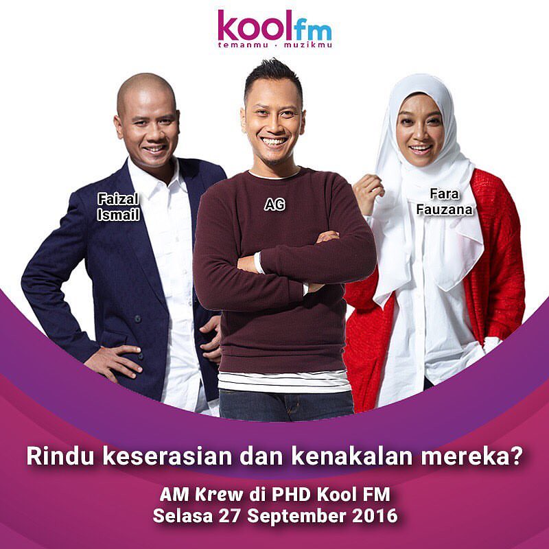 Faizal Ismail, Fara Fauzana & AG Bergabung Semula di Kool FM.
