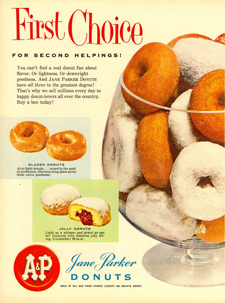 A and P Jane Parker Donuts - published in Woman's Day - October 1955