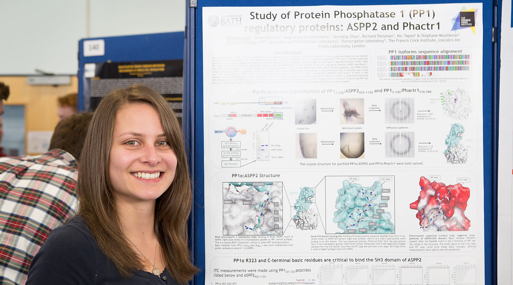 Becky Lee with her poster at the 2015 Faculty of Science placements poster exhibition