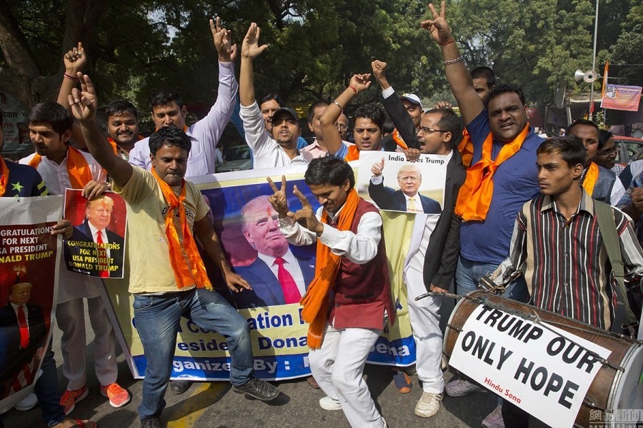India right celebrate the Trump to win the United States election