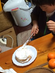 とらちゃん初めてのケーキ作り2016.1.2