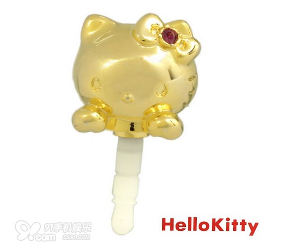 Hello Kitty Swarovski Crystal earphone hole dust dreams 