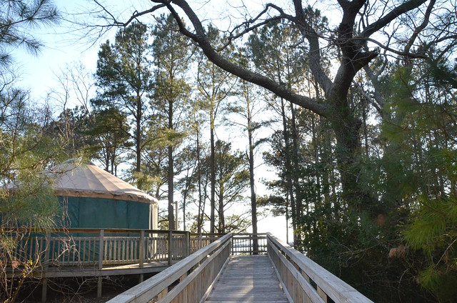The Yurt at Kiptopeke State Park in Virginia is the ultimate private glamping destination with views of the water