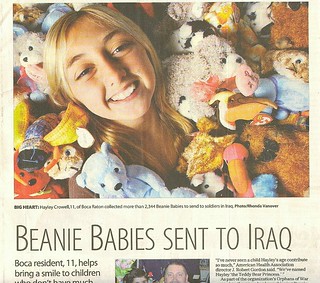 Hayley Crowell Beanie Babies &quot;From Boca to Baghdad&quot; Campaign (full text) ... - 6538340059_d55032cd67_n