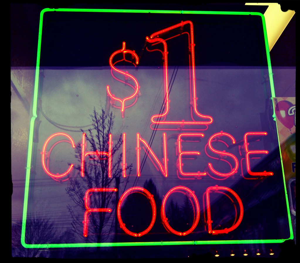 $1 Chinese Food | Sign advertising $1 Chinese food in ...
