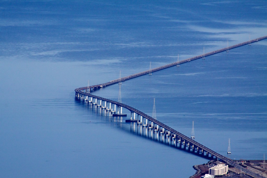 San Mateo Bridge Overflying San Mateo, California. Approac… Flickr
