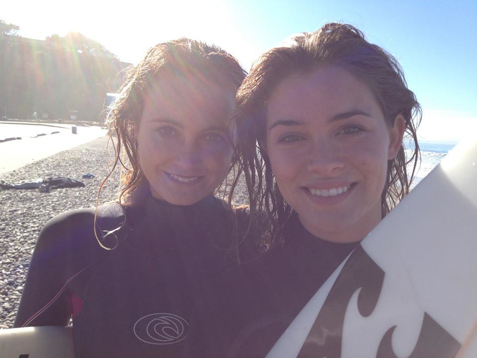 ... Reef&#39;s Alana Blanchard and Catherine Clark enjoy the sunshine after a chilly morning surf | by - 6838360591_14f79c4da1_b