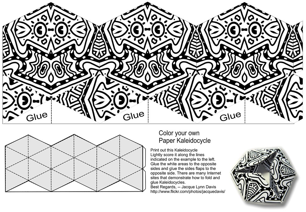 kaleidocycle color your own Make a Paper Kaleidocycle Prin… Flickr