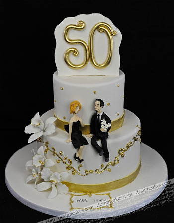 50th wedding cakes pictures