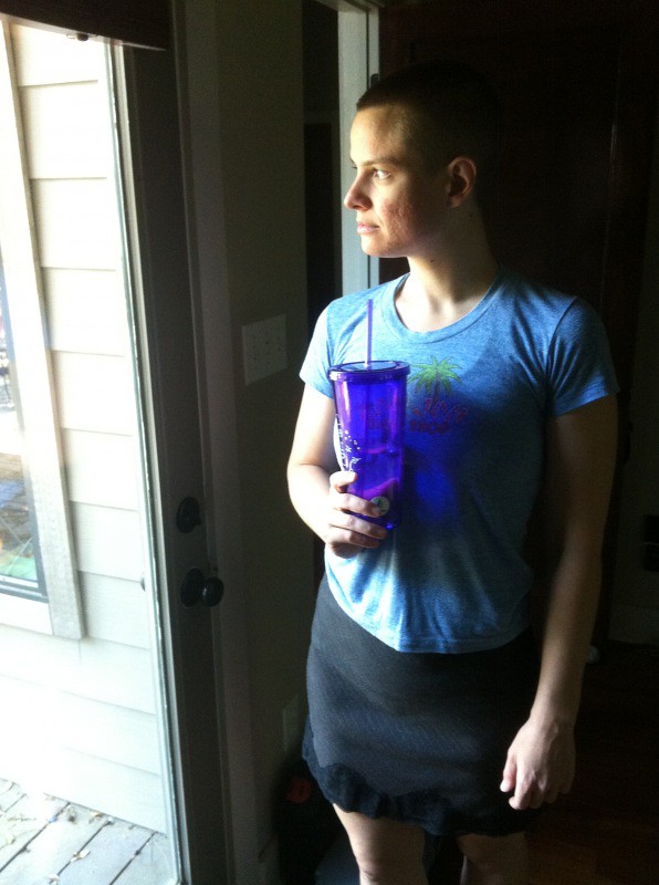 Twink keeps purple in her cup \u0026 a colander on her head | Flickr