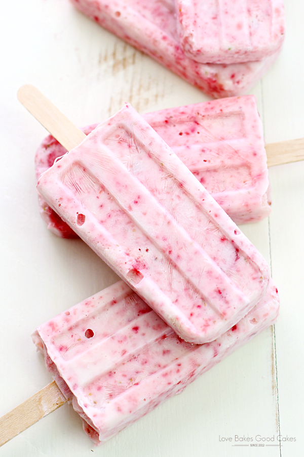 Strawberry-Yogurt Popsicles.