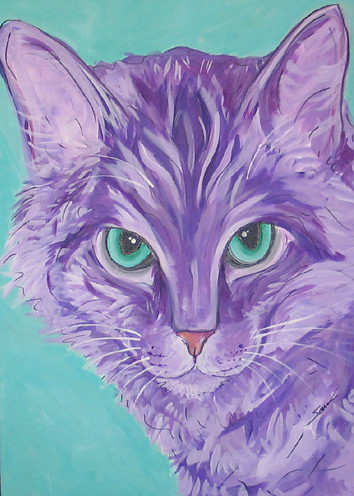 Purple Cat (My cat Mr. Blazen) | I never saw a purple cat ...