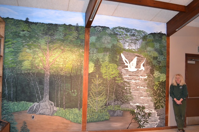 Talented Virginia State Park staff - Grayson Highlands State Park Visitor Center mural