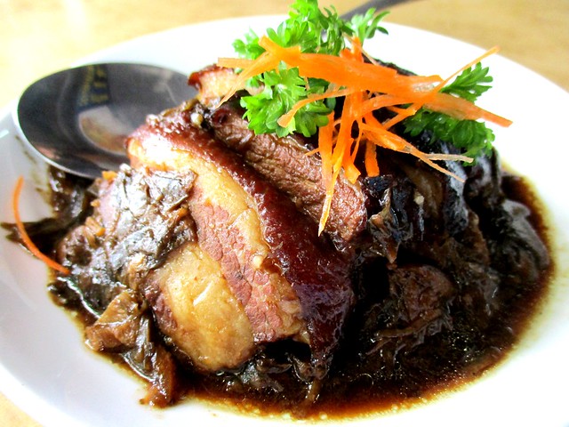Dragon Restaurant & Cafe braised pork belly & preserved vegetables
