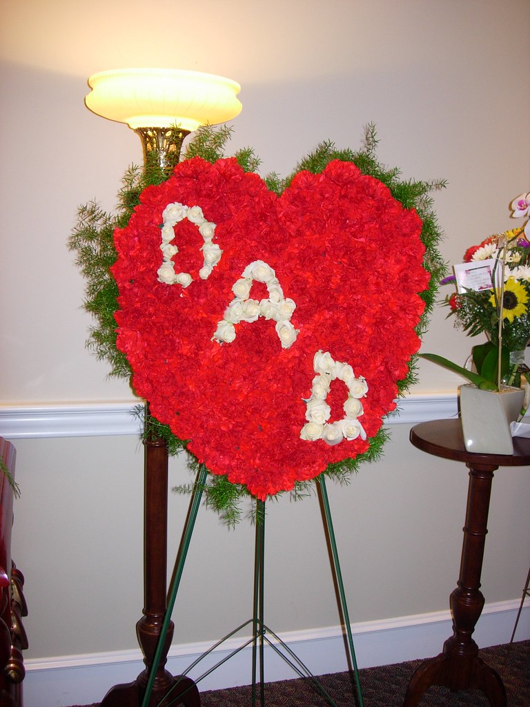 DAD Funeral flower arrangement | Flower arrangments in a spr… | Flickr