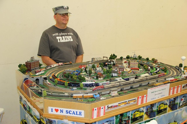 Model railroad train show layout in Springfield, Missouri 2012 
