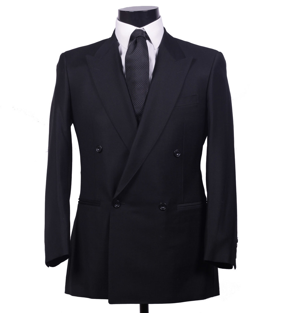Black Burberry Suit | A black double breasted suit with peak… | Flickr