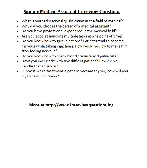job interview questions for administrative medical assistant