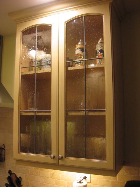 Kitchen cabinets with leaded glass inserts | Special thanks … | Flickr