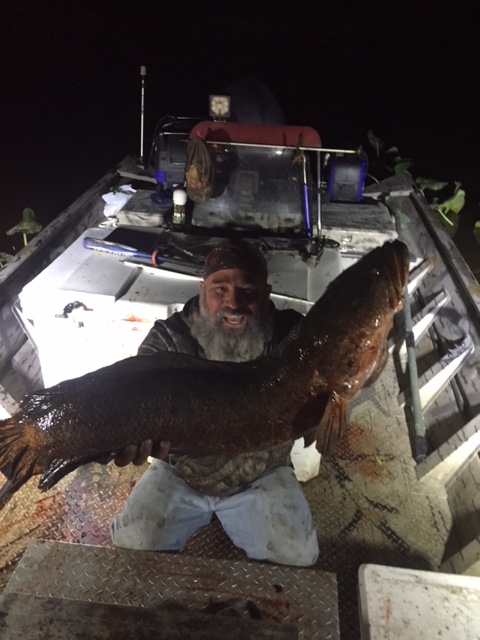 Photo courtesy of Dutch Baldwin, holding state record northern snakehead