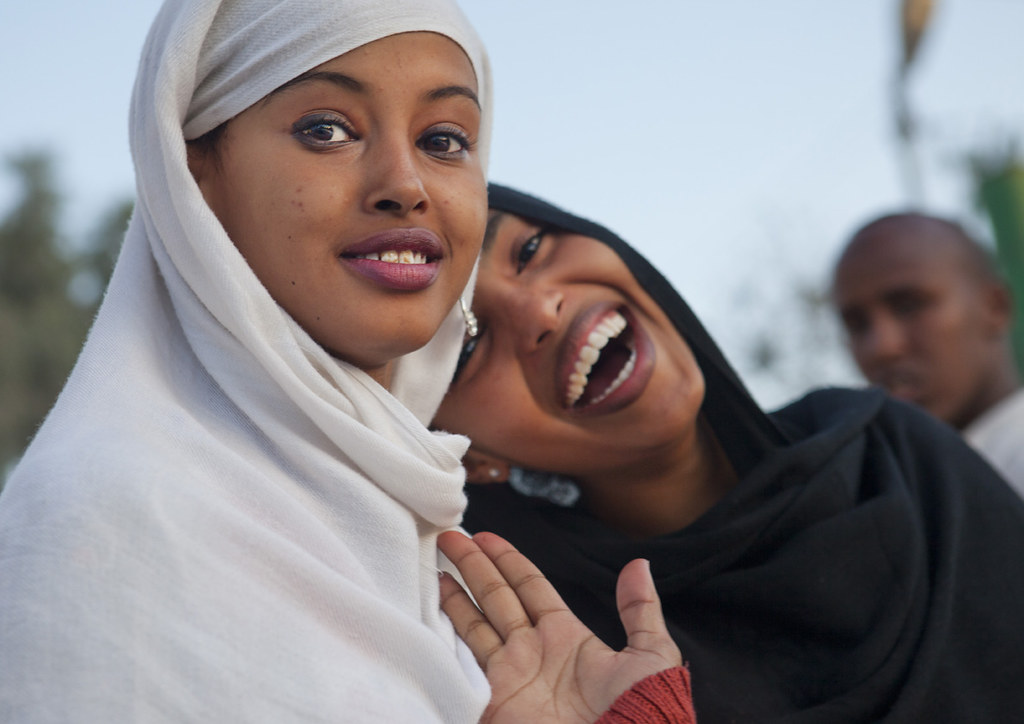 Hargeisa girls smiles - Somaliland  Taken from the car 
