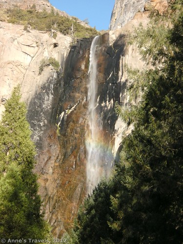 Bridal Veil Falls in September - in the spring, the flow is so intense you can't even get close to the falls. Yosemite National Park, California