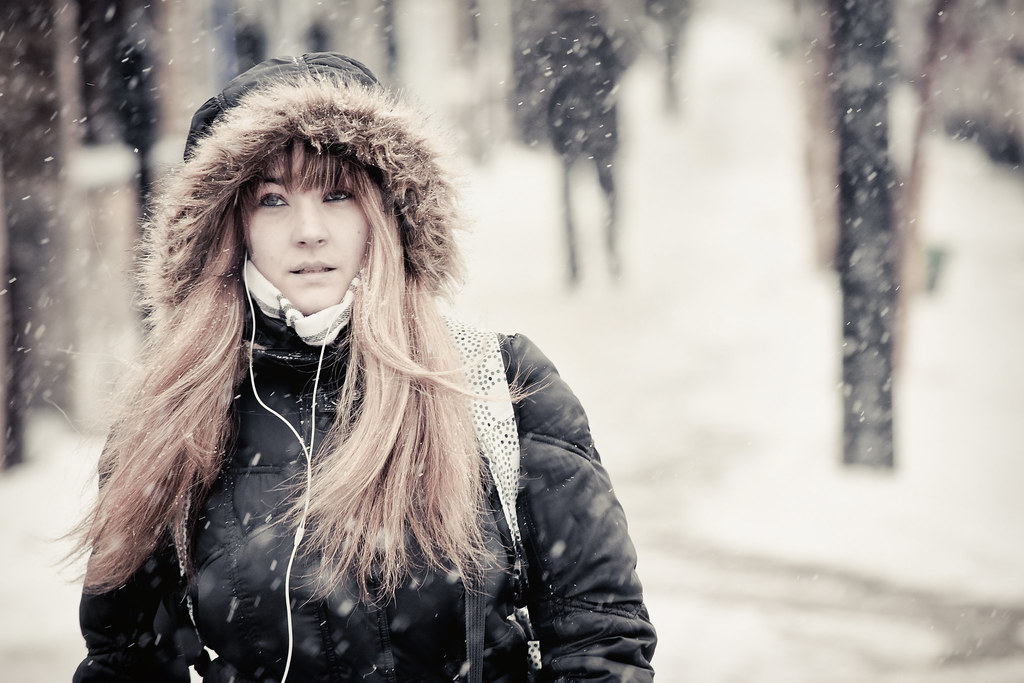 today's first snow girl | Stephane Paquet | Flickr