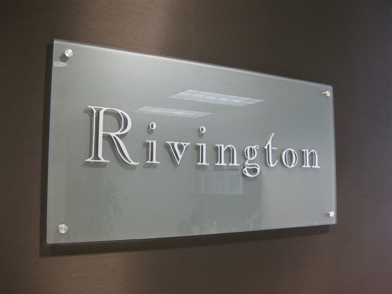 Classic Etched Glass Office Sign with Brushed Aluminum Let… | Flickr
