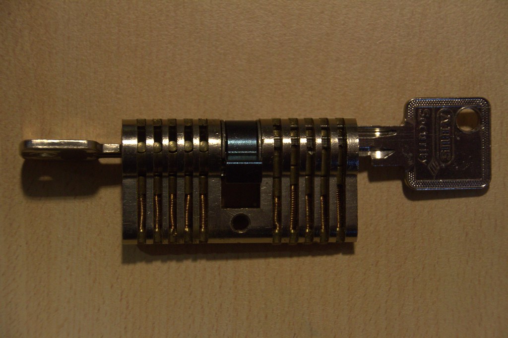 A bare cylinder lock