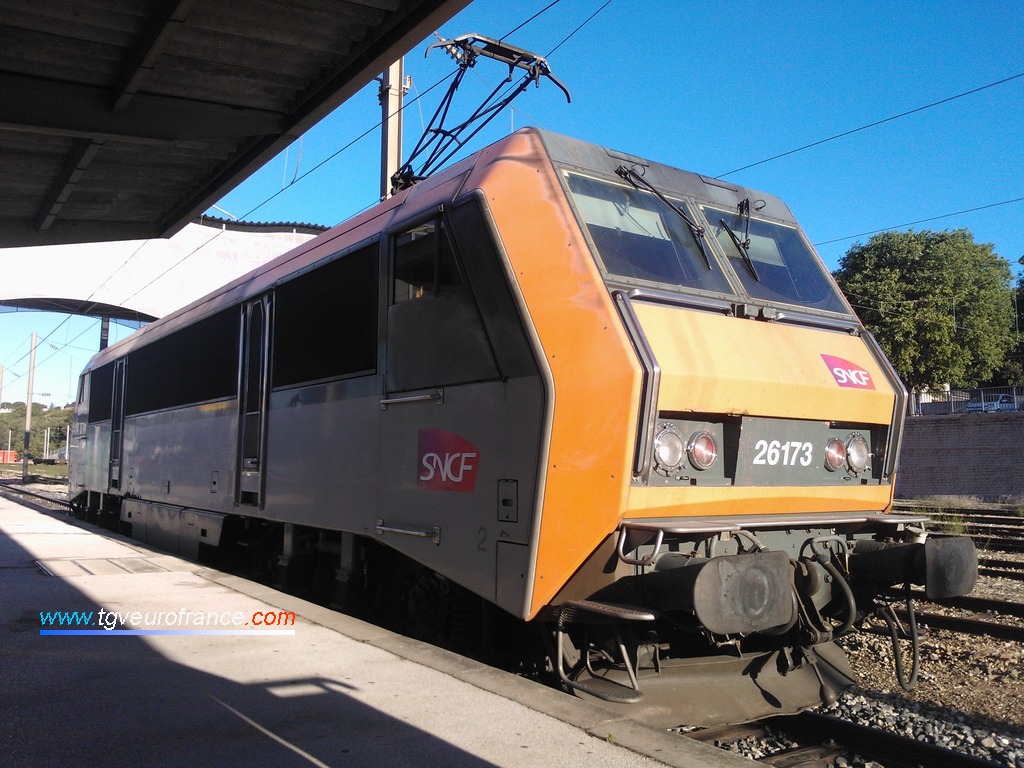 La locomotive &ecute;lectrique BB 26173 SYBIC de SNCF Logistics