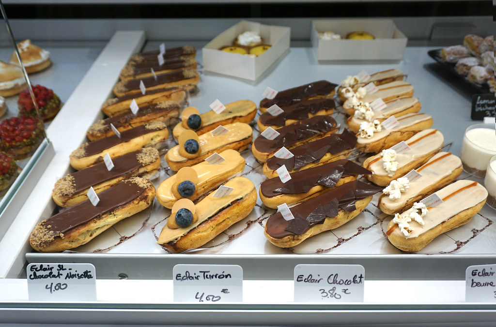Gluten free eclairs selection from Helmut Newcake in Paris, France