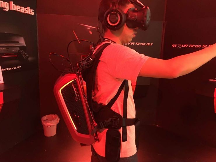 New: connector of the VR helmet, backpack computer there?
