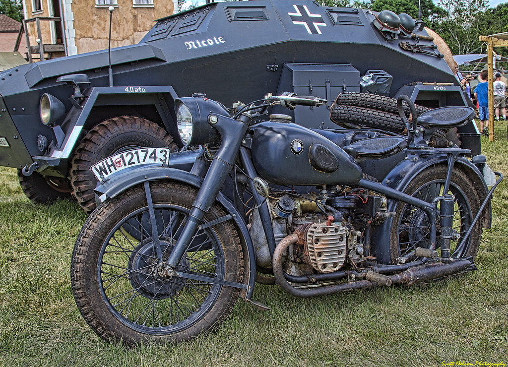 WWII German Motorcycle and Armored Car | Copyright Scott Nel… | Flickr