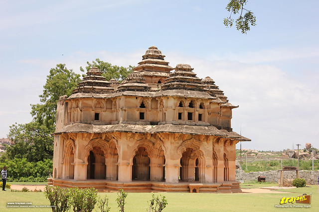 Lotus Mahal pavilion in Zenana Enclosure, Hampi, Ballari district, Karnataka, India
