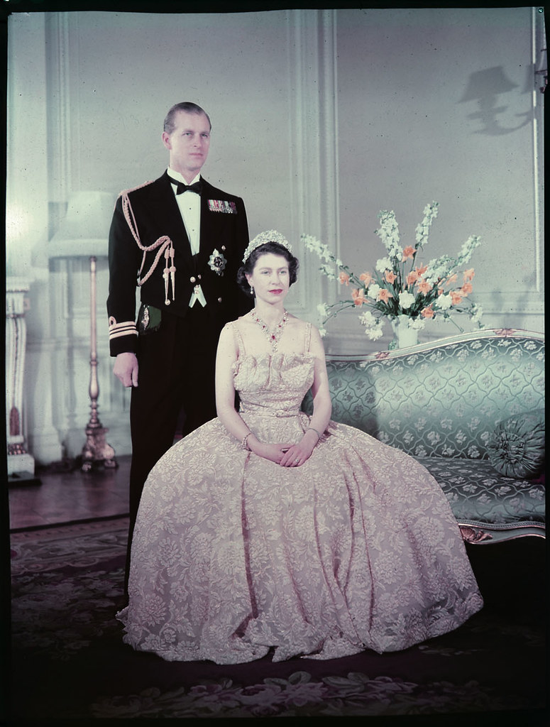 Queen Elizabeth The Second Seated In Front Of Prince Phili Flickr