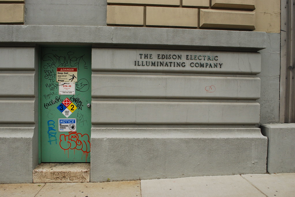 The Edison Electric Illuminating Company | A graffiti-ed doo… | Flickr