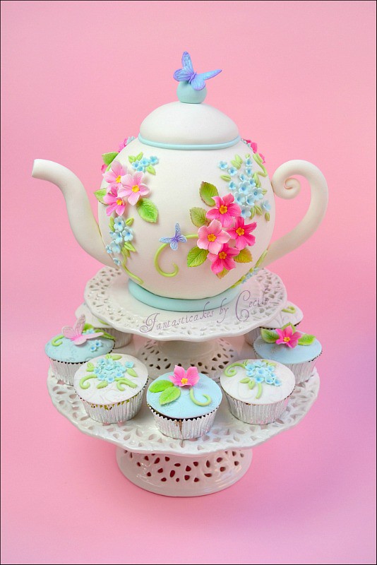 Spring Teapot Cake for Cake Design Magazine Italy, n.6 Ma\u2026  Flickr