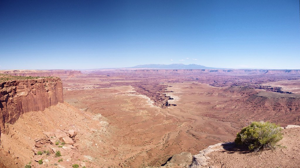 Grand View Point Trail view, Canyondlands National Park, Utah, September 25, 2011 (Composite of 3 Pentax K-r photos using Autostitch)