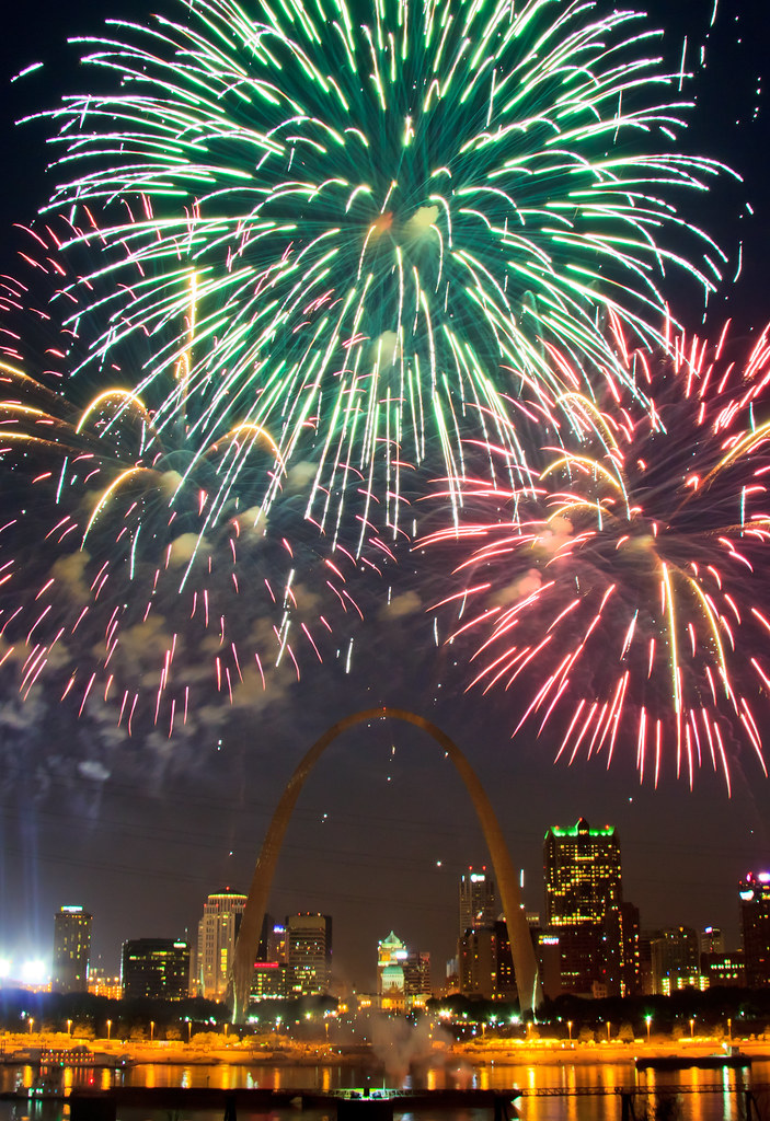 St Louis Arch Fireworks